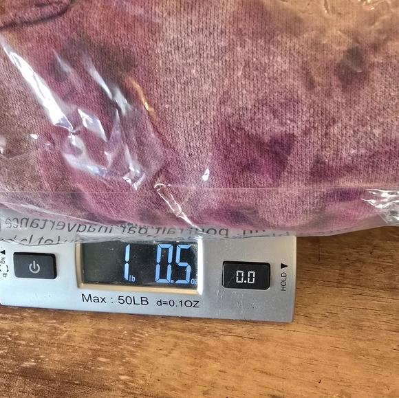 Champion Womens Sweatshirt Kangaroo Pockets Burgundy Multicolor Tie Dye Large - Picture 16 of 16